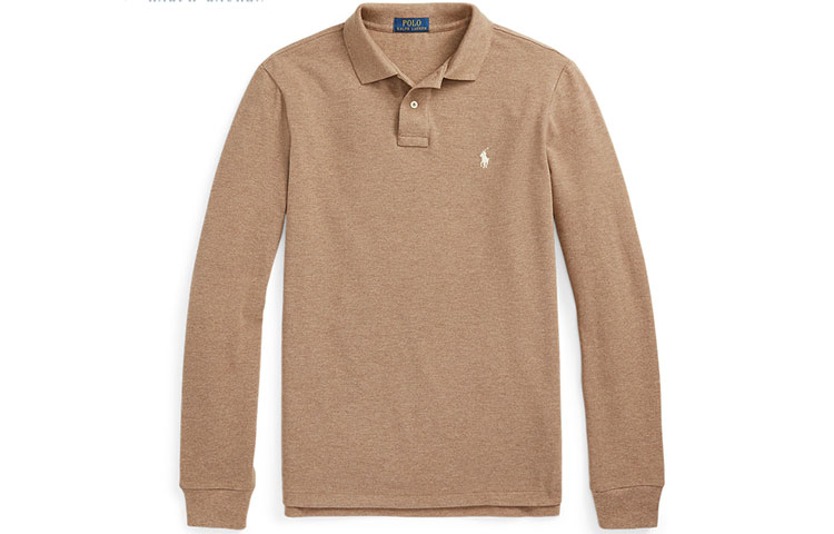 Рубашка поло Polo с вышивкой «Пони» Polo Ralph Lauren, коричневый — фото 3