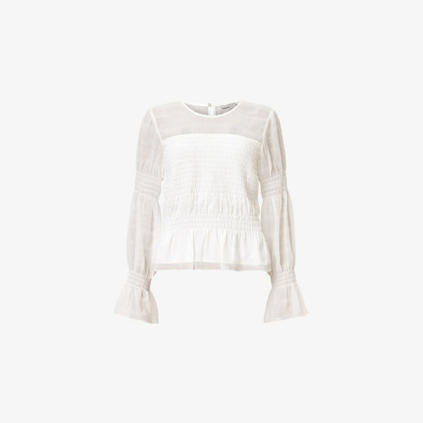 

Топ Allsaints Pamela полупрозрачный расклешенный, белый