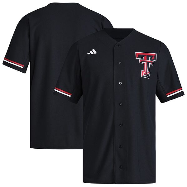 Мужская черная бейсбольная майка texas tech red raiders replica Adidas — фото 2
