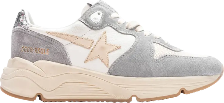 Кроссовки Golden Goose Wmns Running Sole 'Silver White Cream', серебряный