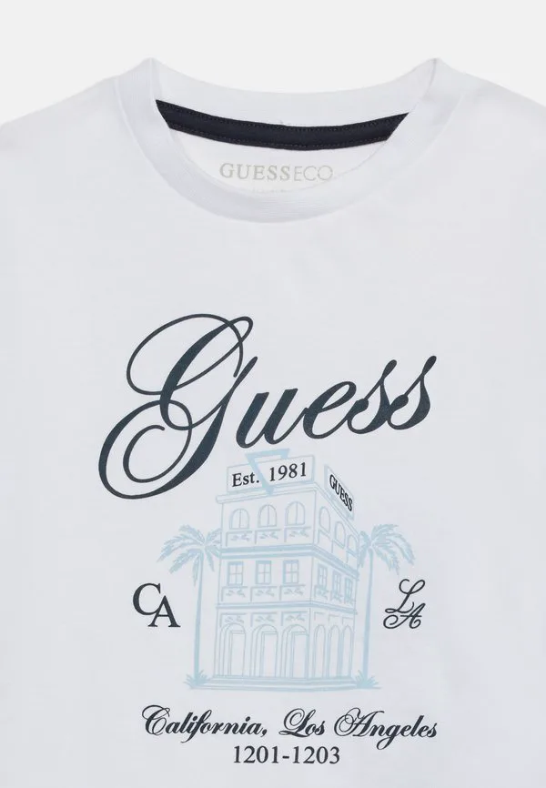Детская футболка унисекс с принтом Guess, Pure White — фото 4