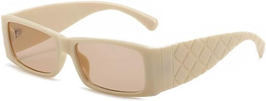 

Симпатичные маленькие квадратные солнцезащитные очки UV400 с узорчатыми дужками для мужчин и женщин, с металлическими шарнирами и широкими зеркальными дужками Weloveushop, White