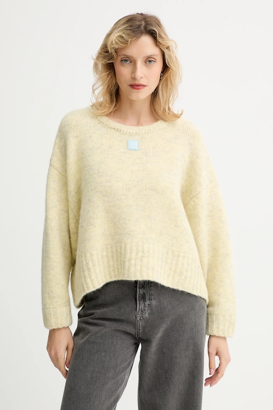 

Свитер из смесовой шерсти American Vintage, желтый