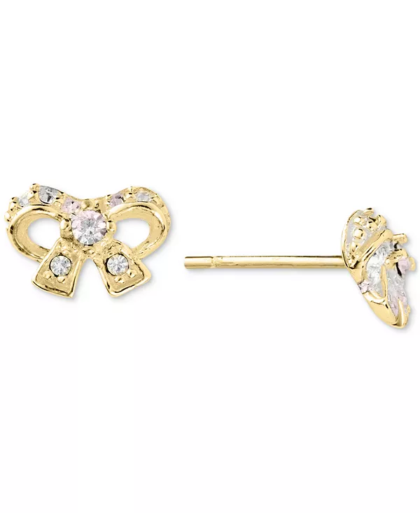 

Серьги-Гвоздики с кубическим цирконием (1/4 карата) из стерлингового серебра (также доступны из 14-каратного золота поверх стерлингового серебра) Macy'S, gold