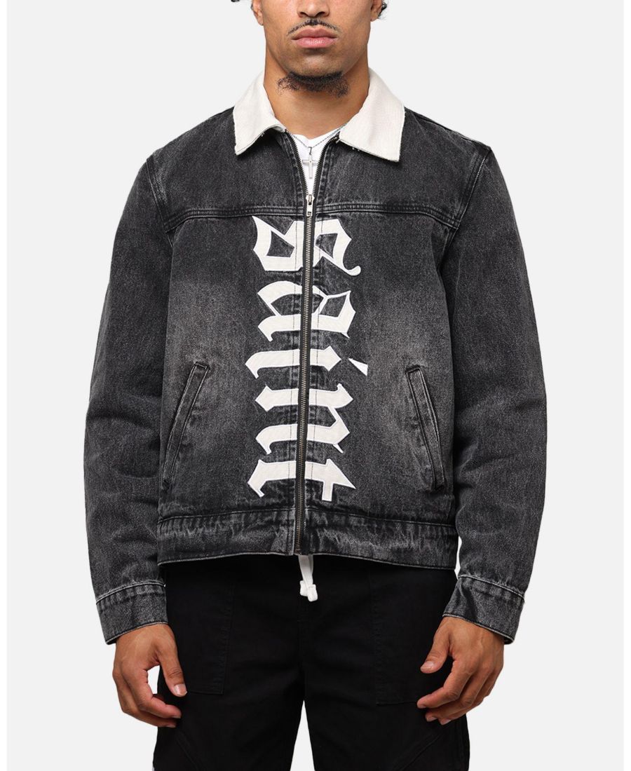 

Мужская готическая джинсовая куртка с эффектом потертости SAINT MORTA, No Color