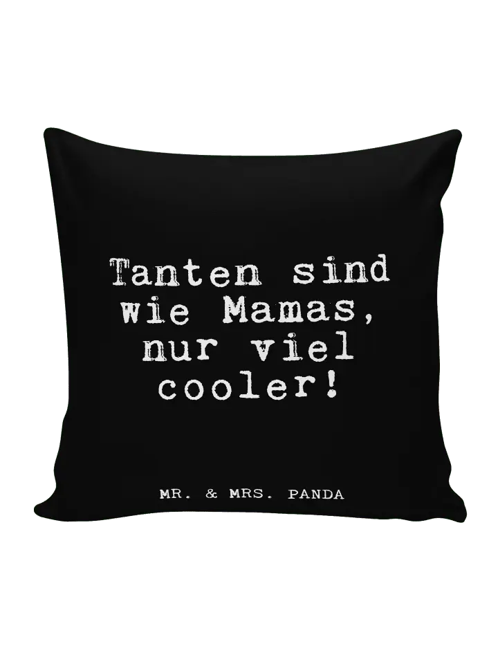 

Подушка Mr & Mrs Panda 40x40 Tanten sind wie Mamas, черный