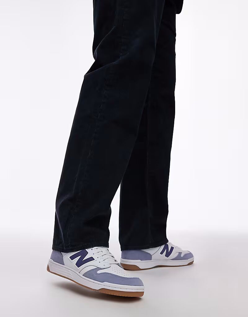 Кроссовки унисекс 480L белого и синего цвета New Balance