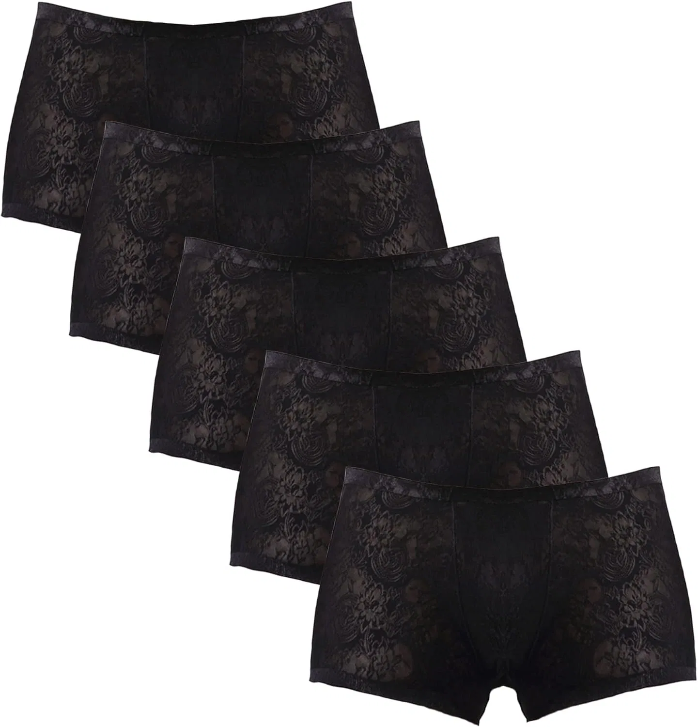 Боксеры, сетчатые, дышащие, Black-5pc