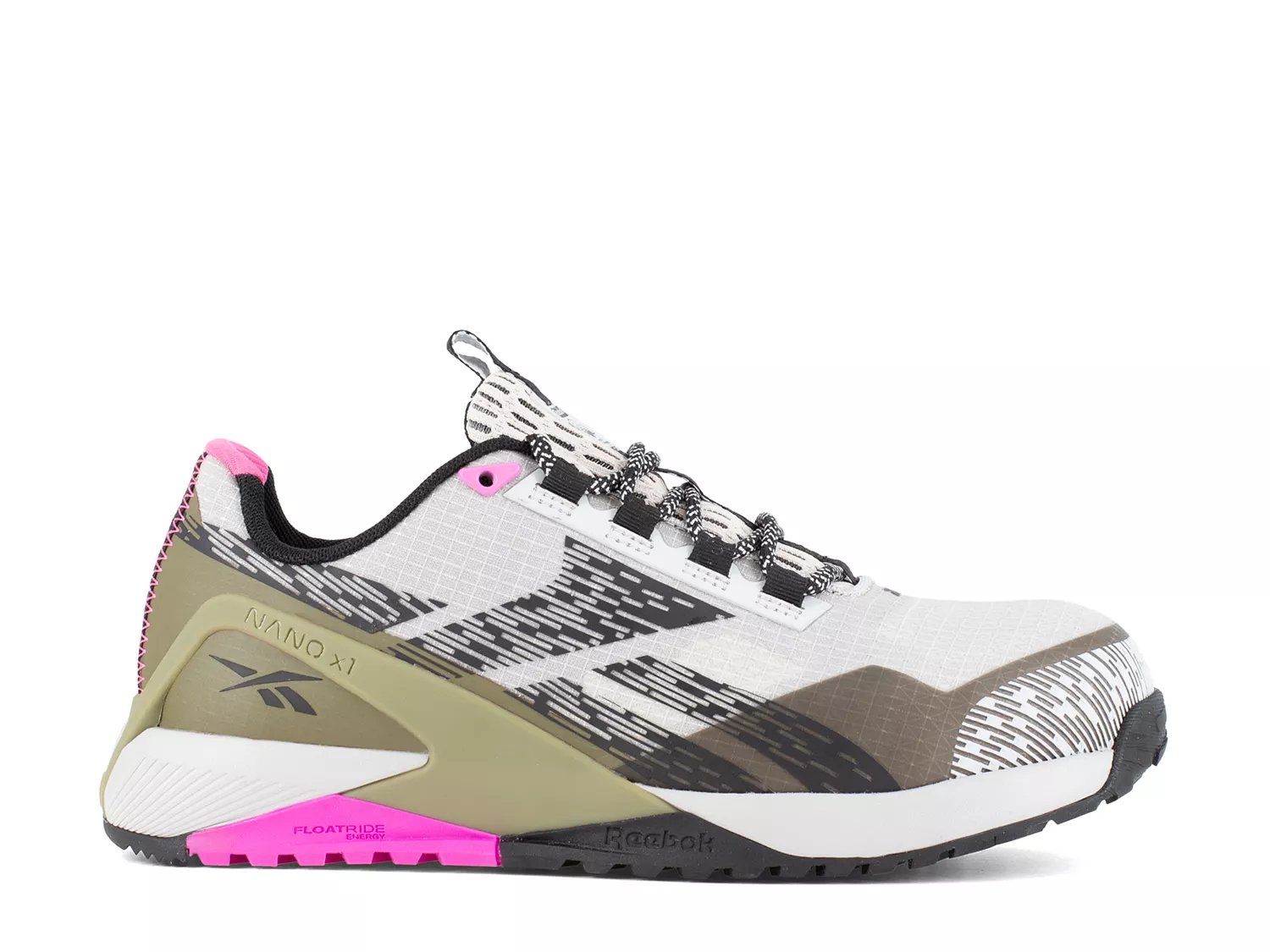 Кроссовки Reebok Work Nano X1 Composite Toe Work Sneaker - Women's, белый/серый/темно-зеленый — фото 2