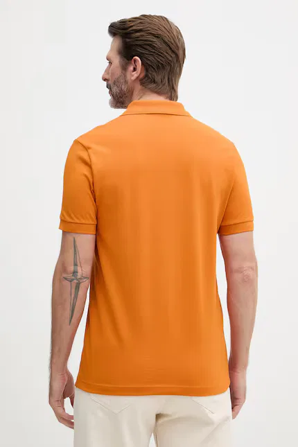 Футболка поло Passenger из мягкой ткани BOSS Orange, оранжевый — фото 3