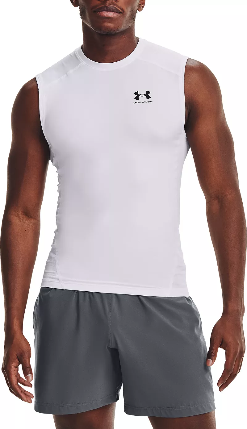 

Мужская компрессионная рубашка Under Armour HeatGear, белый/черный