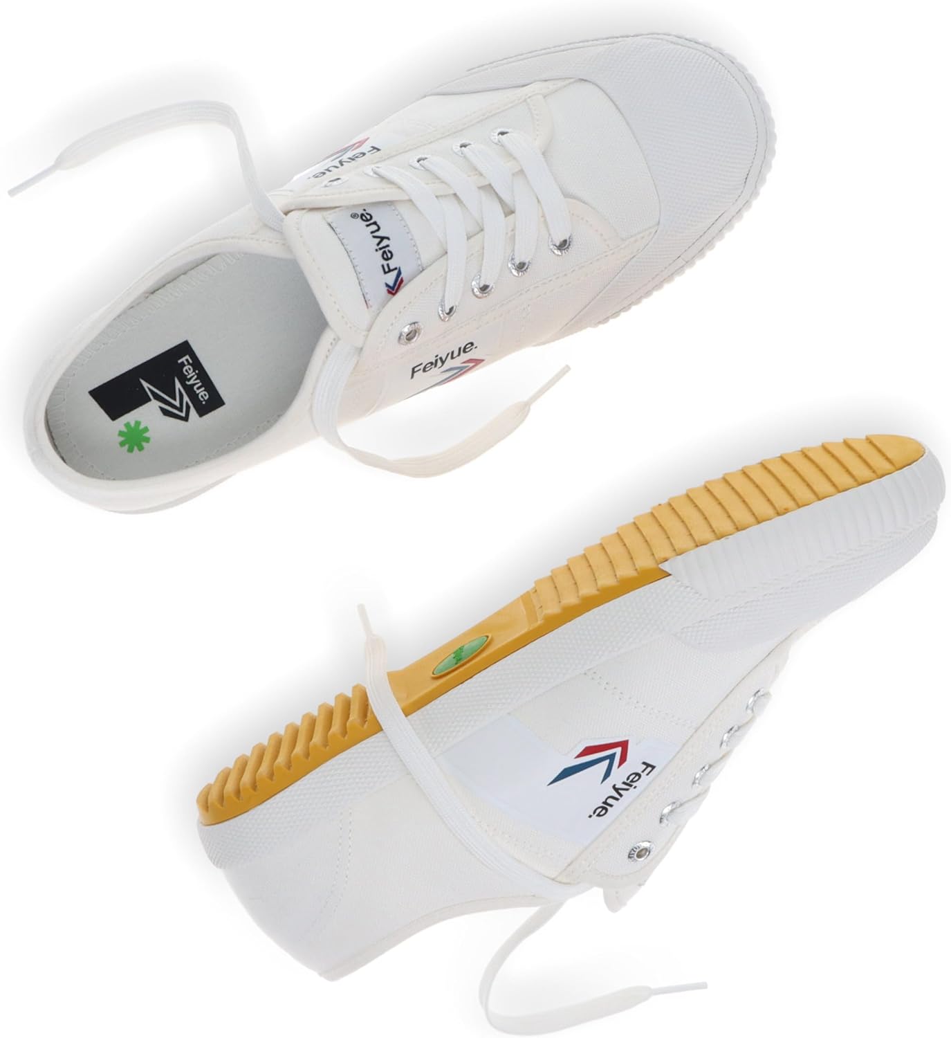 Кроссовки FEIYUE Fe Lo 1920 из веганской кожи или переработанного холста, унисекс, низкие. Отлично подходят для боевых искусств, паркура, тренировок с весами и повседневной носки, белый — фото 4