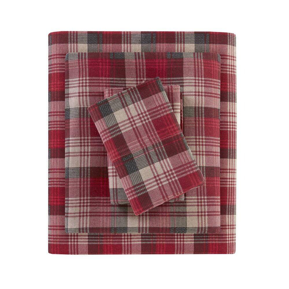 

Комплект простыней из хлопковой фланели Woolrich, цвет Red Plaid