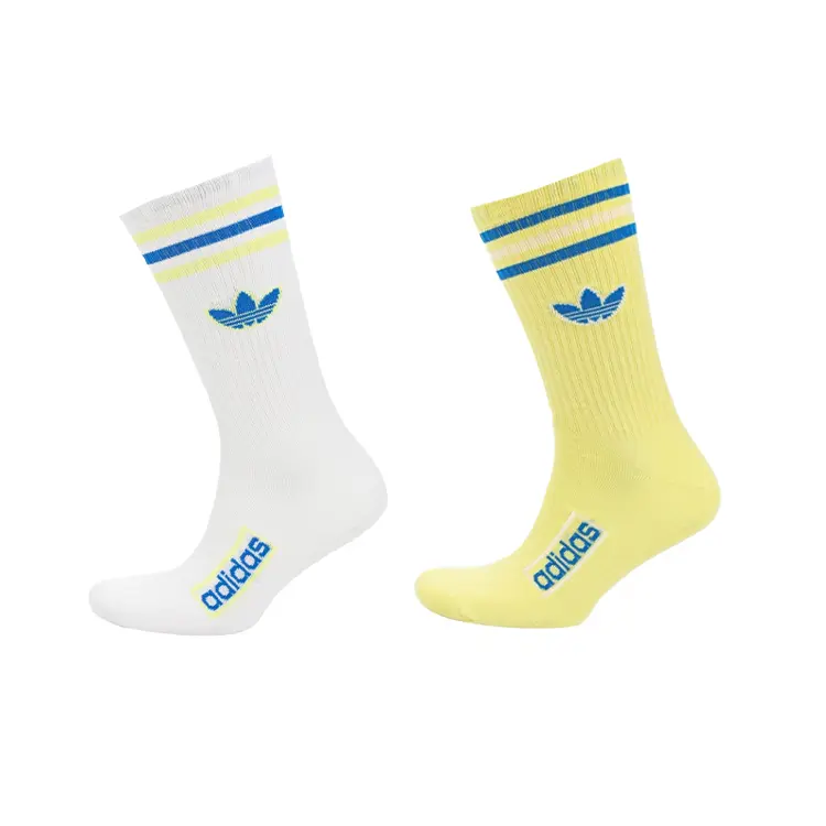 

Носки Mid Calf Unisex 2 Pack Adidas Originals, 2 Pack (Желтый+Белый)