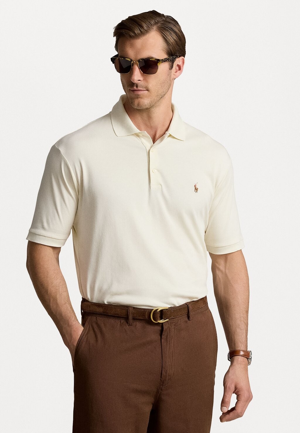 

Рубашка поло SOFT COTTON POLO SHIRT Ralph Lauren, кремовый