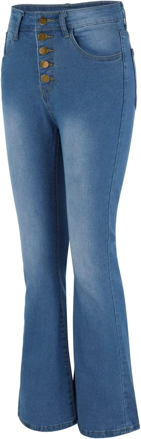 Джинсы клеш Oversize Denim Pants, Sky Blue — фото 3