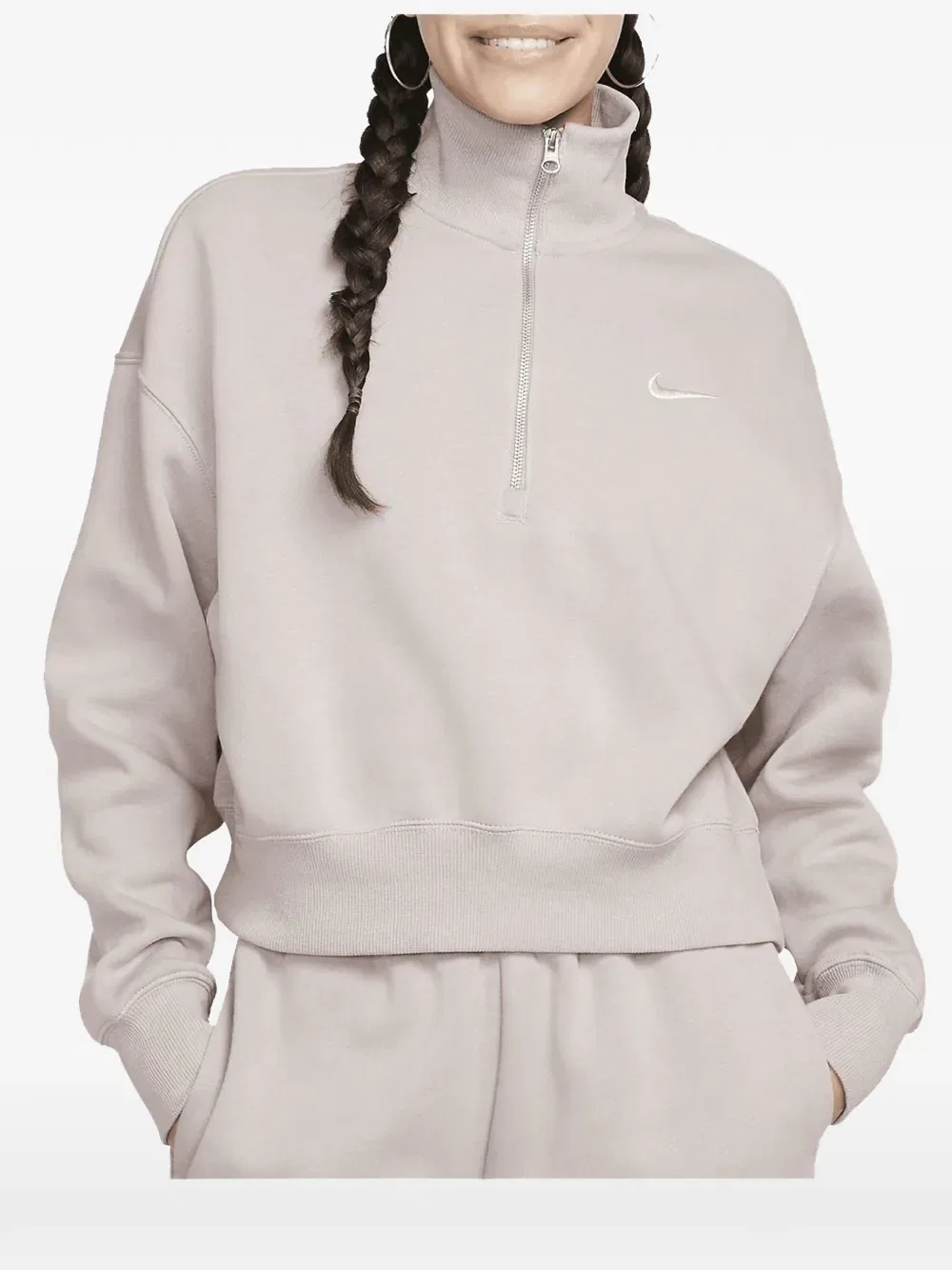 Флисовый свитер Phoenix с застежкой-молнией до середины груди Nike, нейтральный