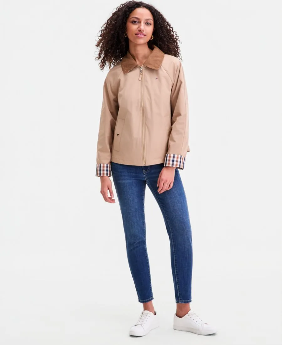 Женская куртка в стиле "амбарная" с вельветовым воротником Tommy Hilfiger, Camel — фото 2