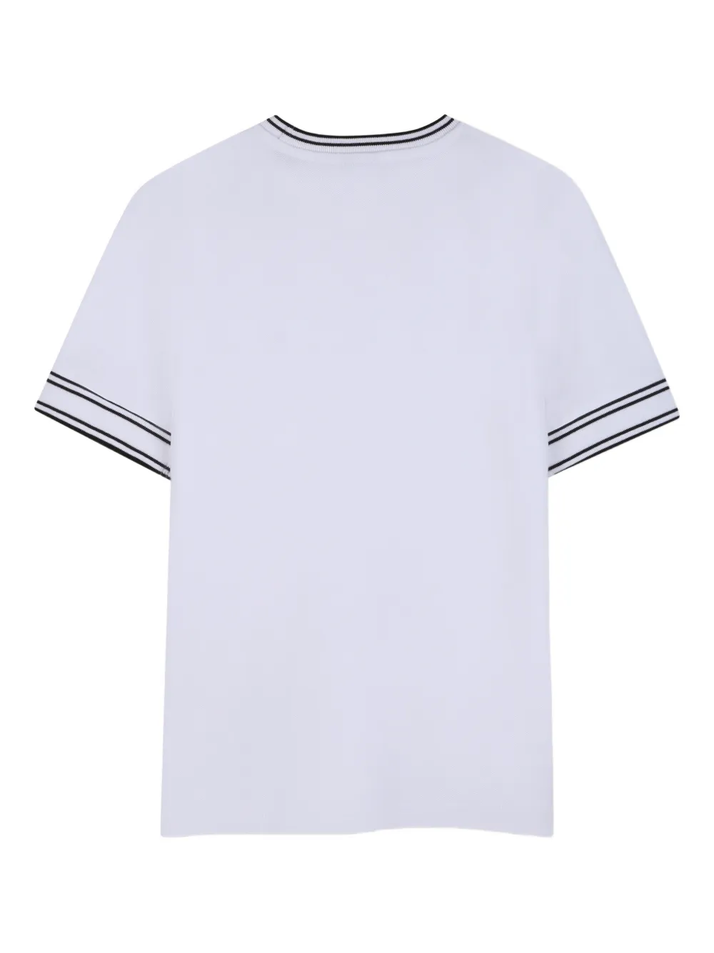 Полосатая футболка с вышитым логотипом Boss Kidswear, белый — фото 2