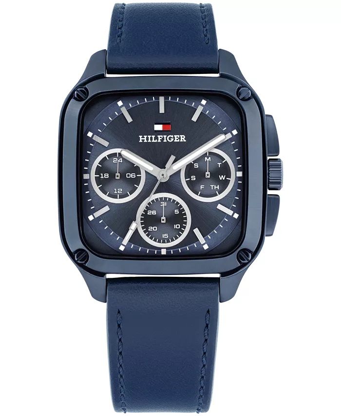 

Женские многофункциональные часы с синим кожаным ремешком, 39 мм Tommy Hilfiger