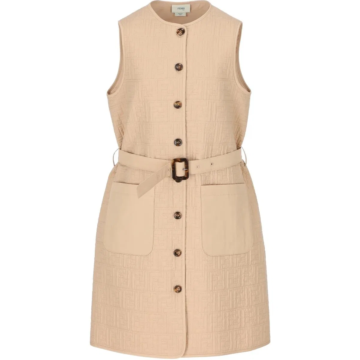 Платье детское с круглым вырезом FENDI Light Umber