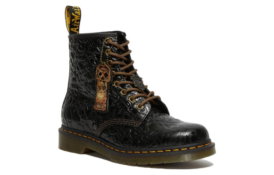 Мужские ботинки Dr.Martens 1460 x Warner Bros Goonies из фактурной кожи, черный — фото 2