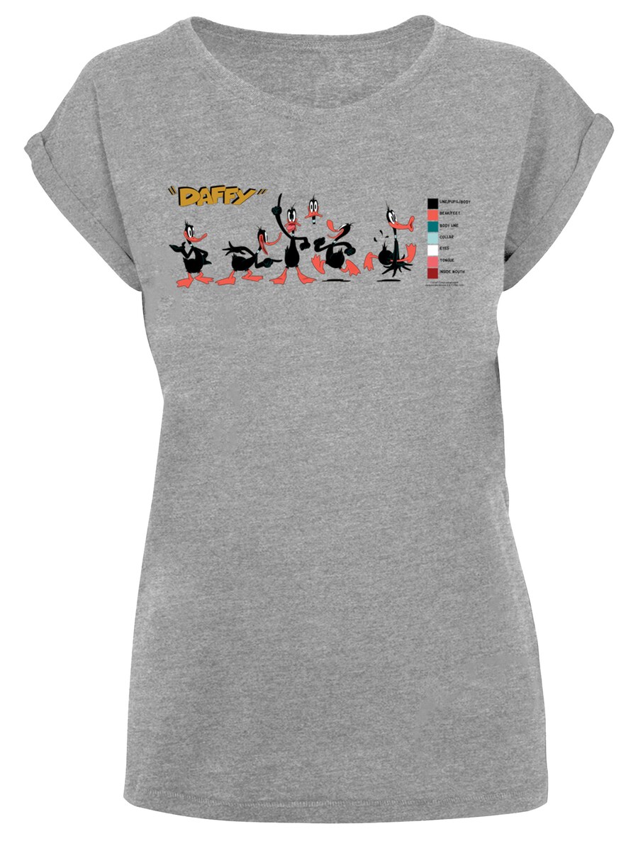 

Рубашка F4NT4STIC Looney Tunes Daffy Duck Colour Code, пятнистый серый