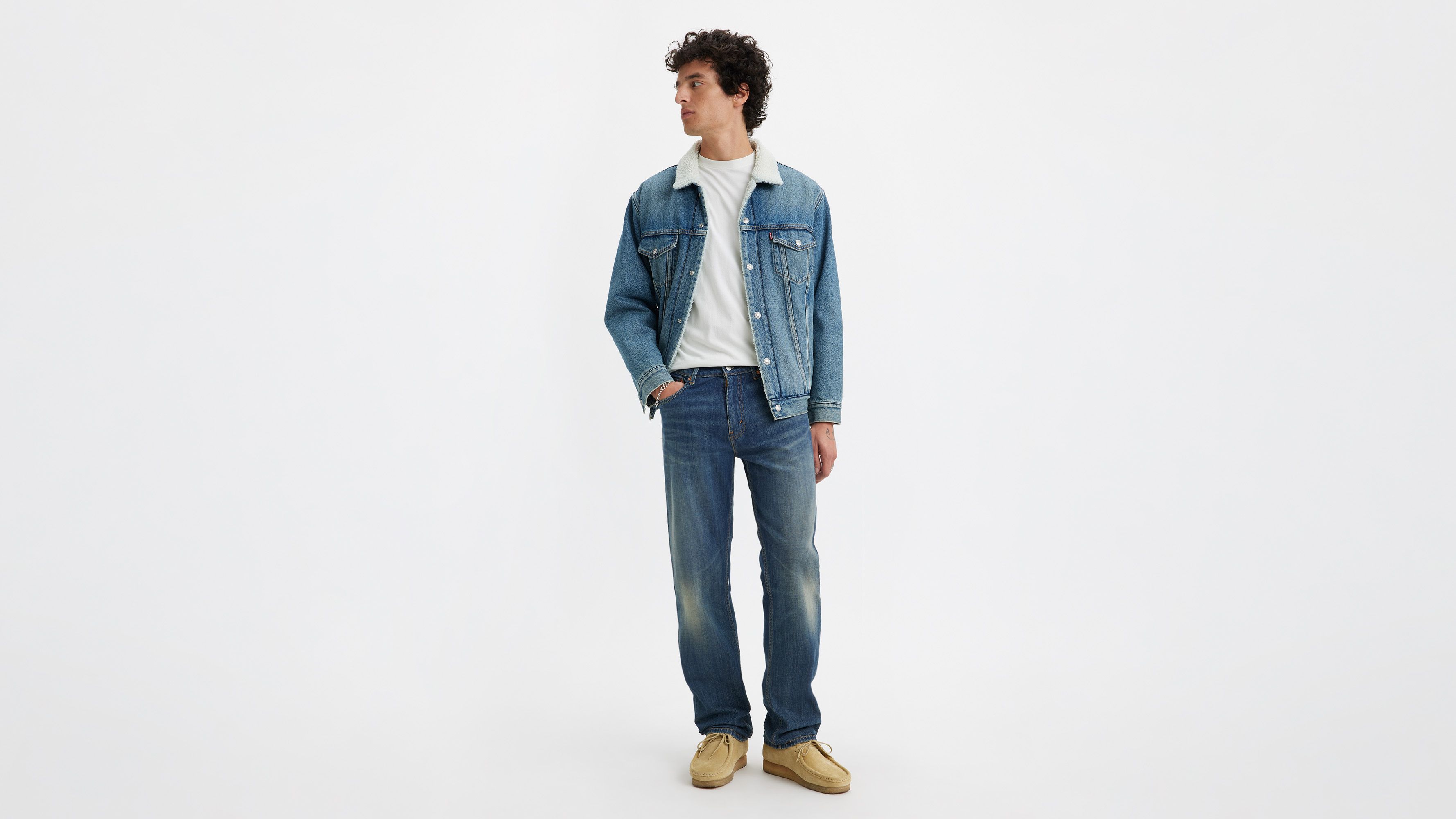 

569 Свободные прямые мужские джинсы Levi's, цвет Let it Lie - Dark Wash - Stretch