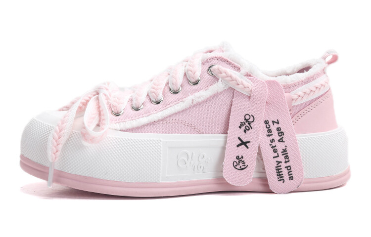 

Q.vonton X Canvas Shoes Women's Low-top Pink Jifffly