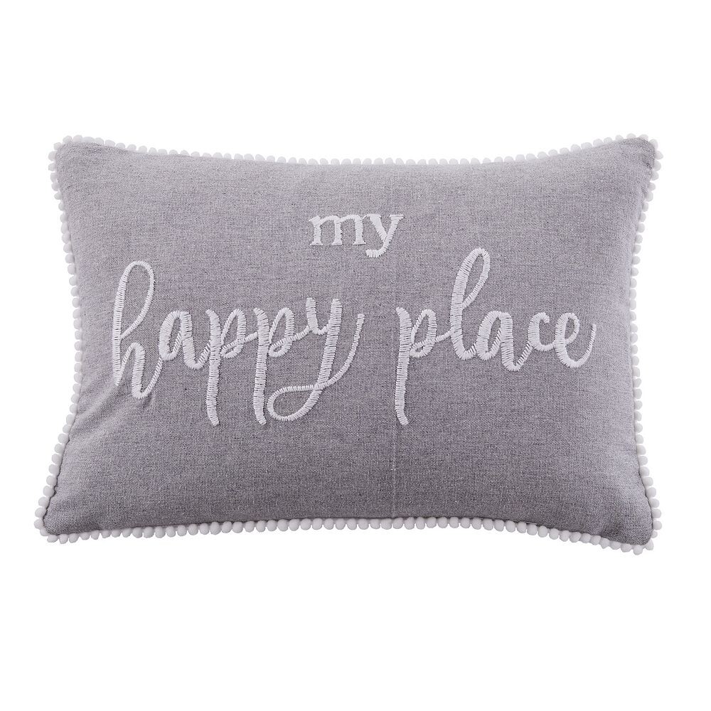 

Подушка Levtex Home Pippa Happy Place, серый