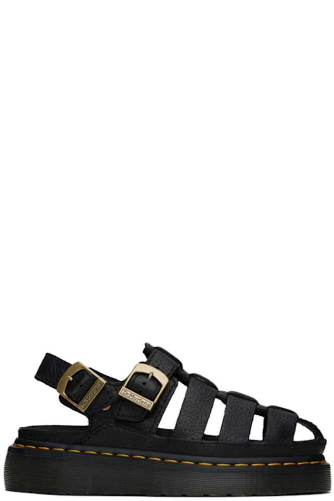 

Черные сандалии из кожи Wrenlie Grizzly Fisherman Dr. Martens