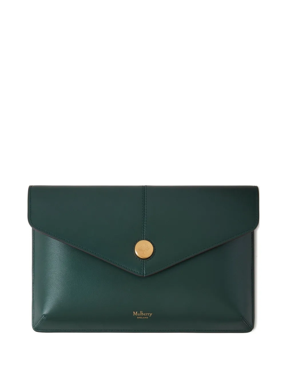 

Конверт-клатч на кнопке Mulberry, зеленый