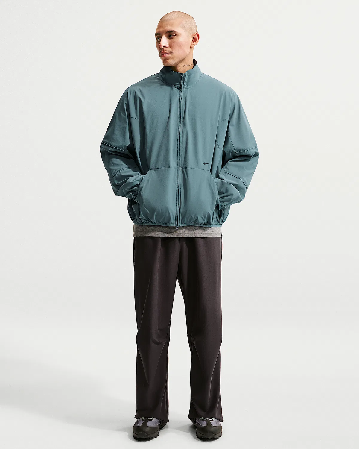Мужская куртка Nike Tech Helios Dri-FIT на молнии, Mineral Slate/Black — фото 4