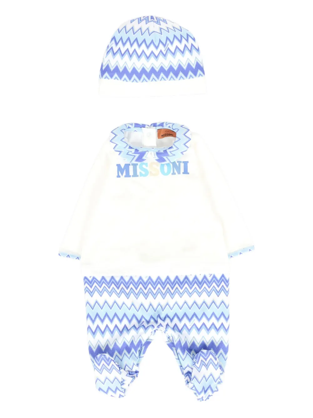

Комплект боди с зигзагообразным узором Missoni Kids, белый