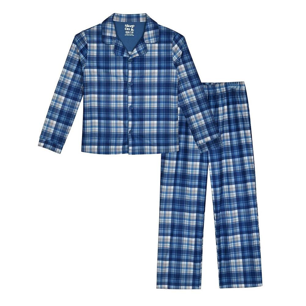 

Пижамы для мальчиков Sleep On It, комплекты из 2 трикотажных пальто Sleep on it, цвет Blue Plaid