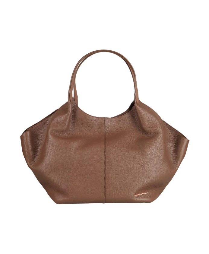 

Большая кожаная сумка через плечо Rachel коричневого цвета с тиснением. Alexander Smith, коричневый