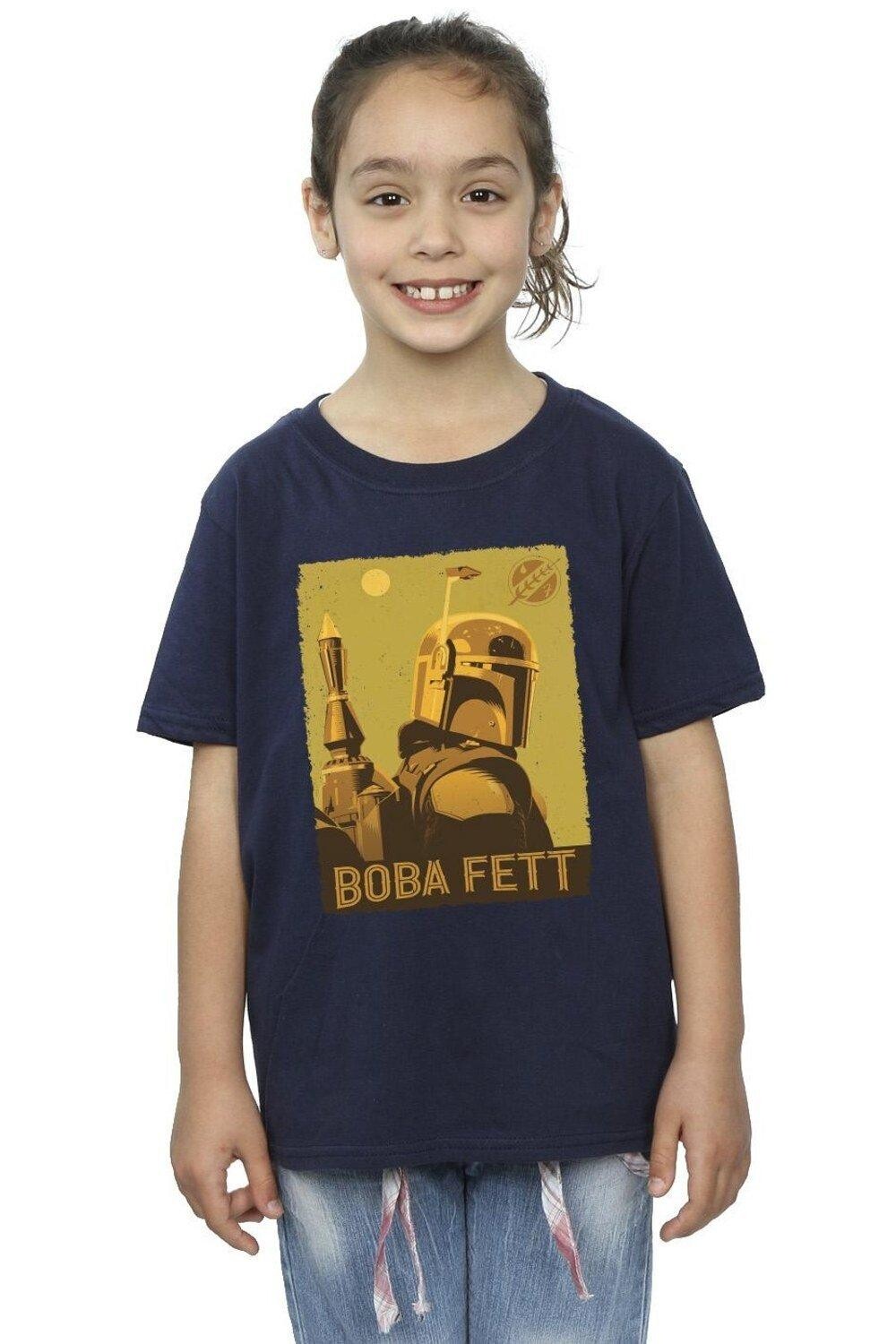 

Хлопковая футболка The Book Of Boba Fett Planetary Stare Star Wars, темно-синий