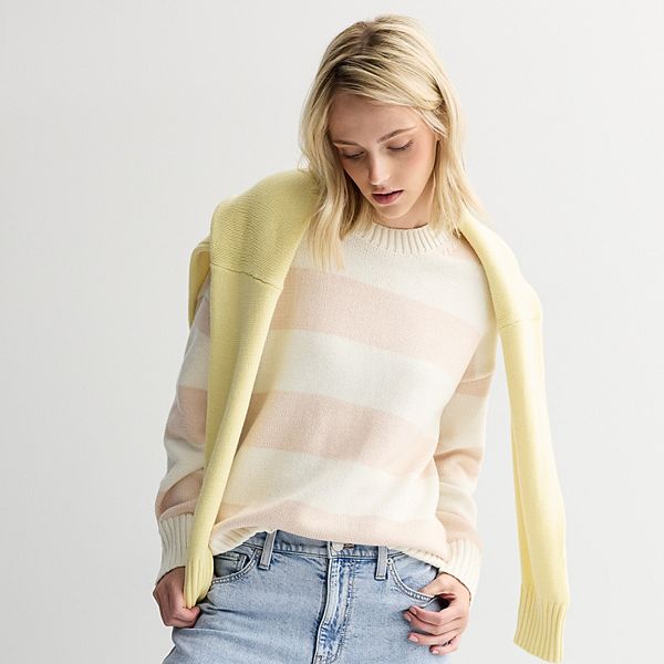 

Джемпер с круглым вырезом для подростков So, Light Pink Stripe