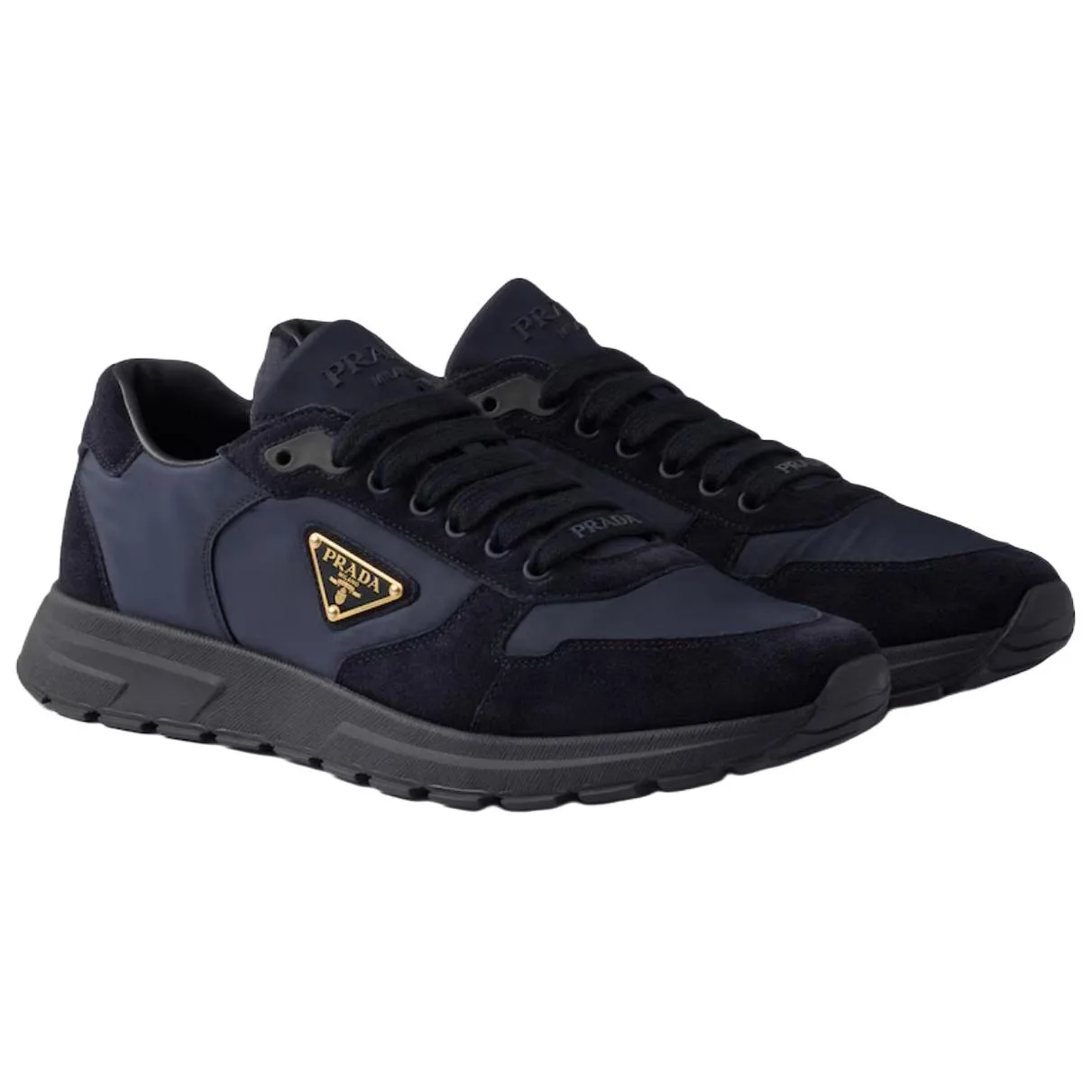 PRADA Prax 2.0 Leather Low top Casual Shoes мужские Marine Blue — фото 4