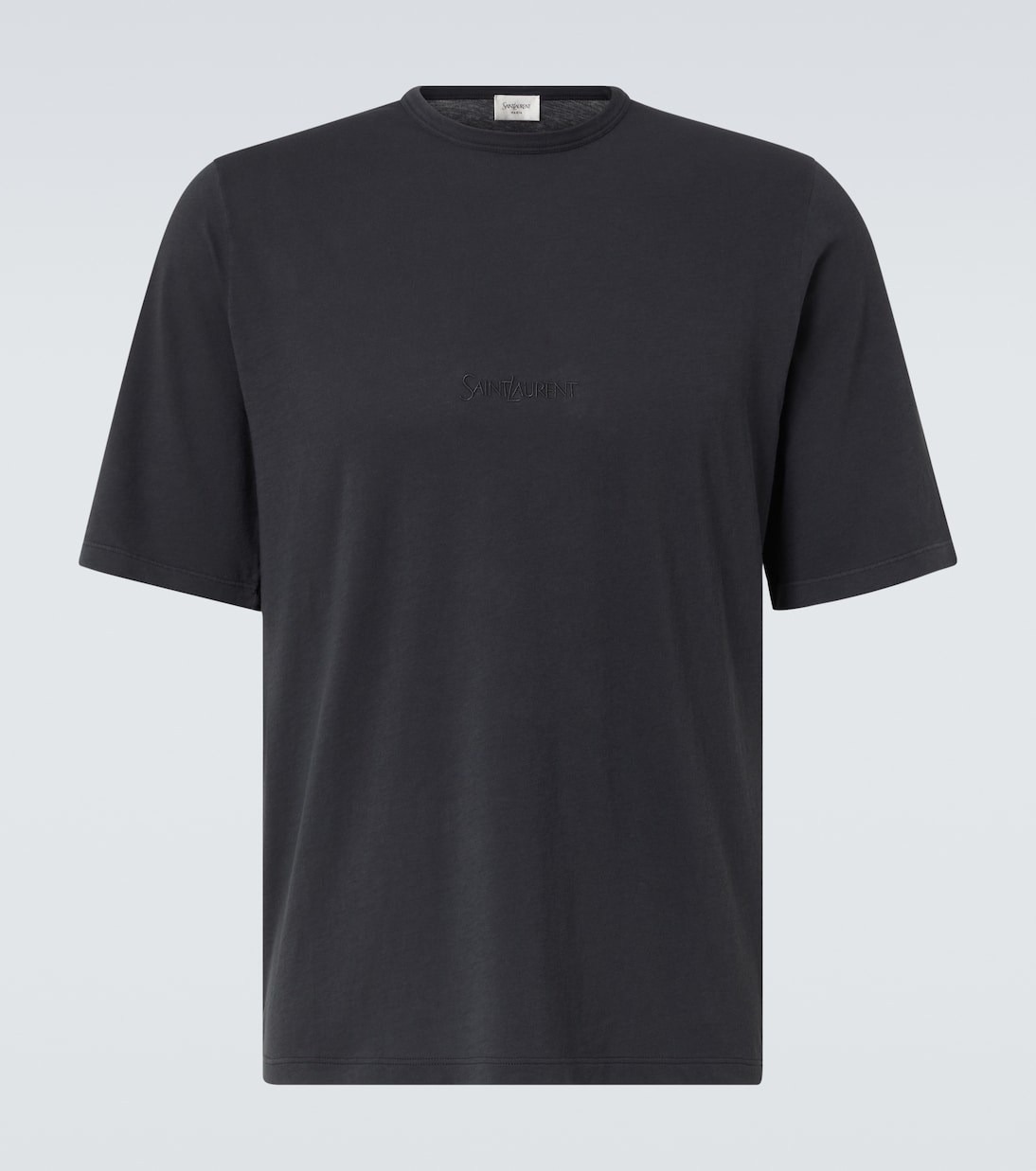 

Хлопковая футболка из джерси Saint Laurent, Noir Blanchi