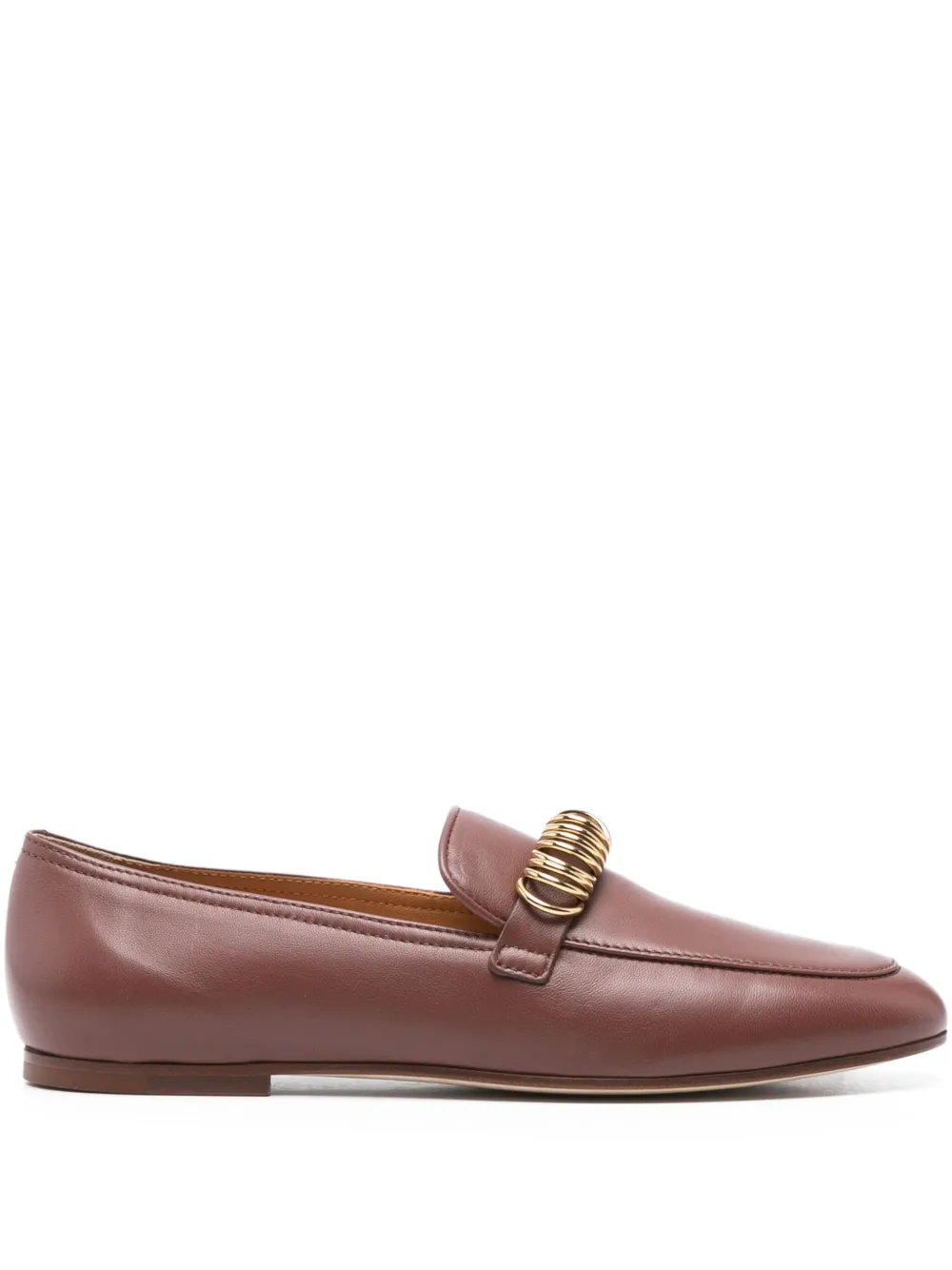 Лоферы с металлическим декором TOD'S, коричневый