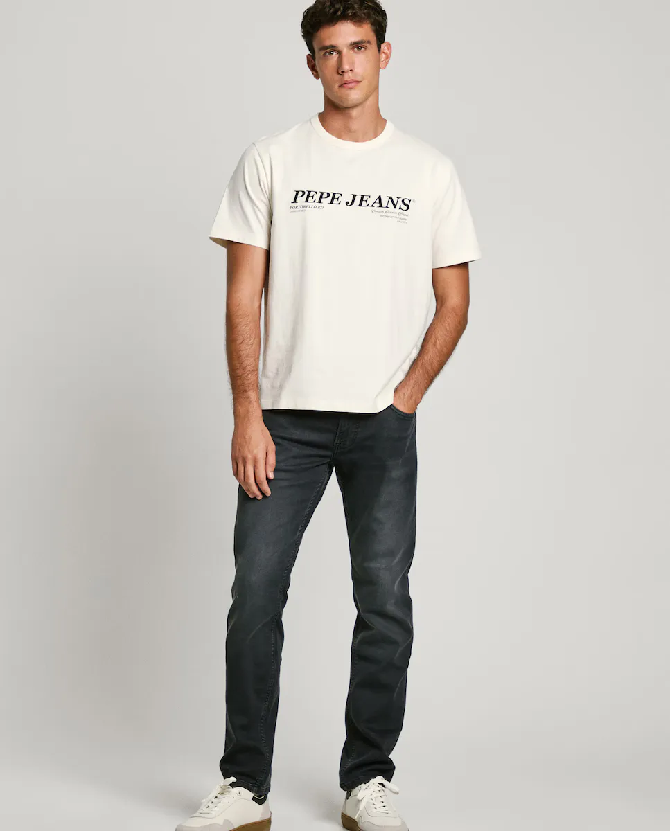 

Мужские облегающие джинсы из эластичной ткани Pepe Jeans, черный