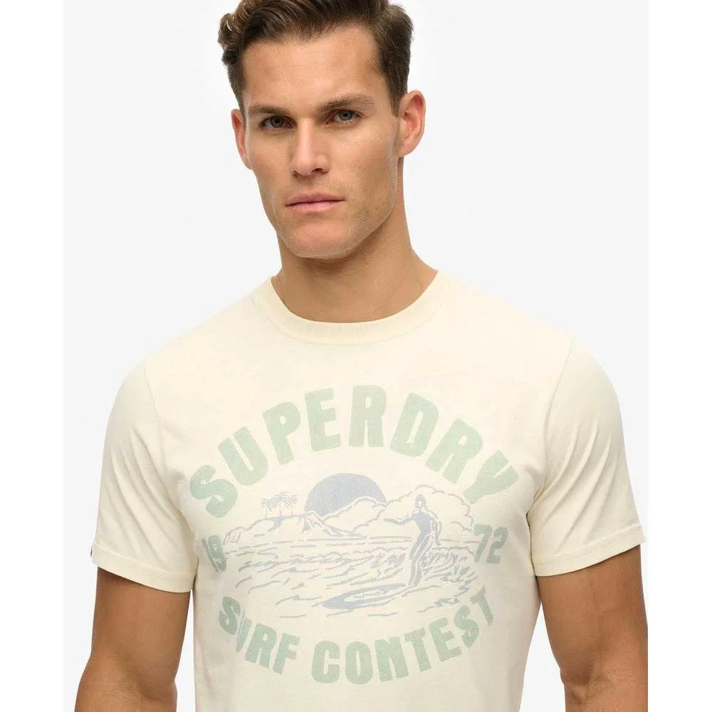 Футболка с коротким рукавом Superdry Lo-Fi Outdoor Relaxed, бежевый — фото 4