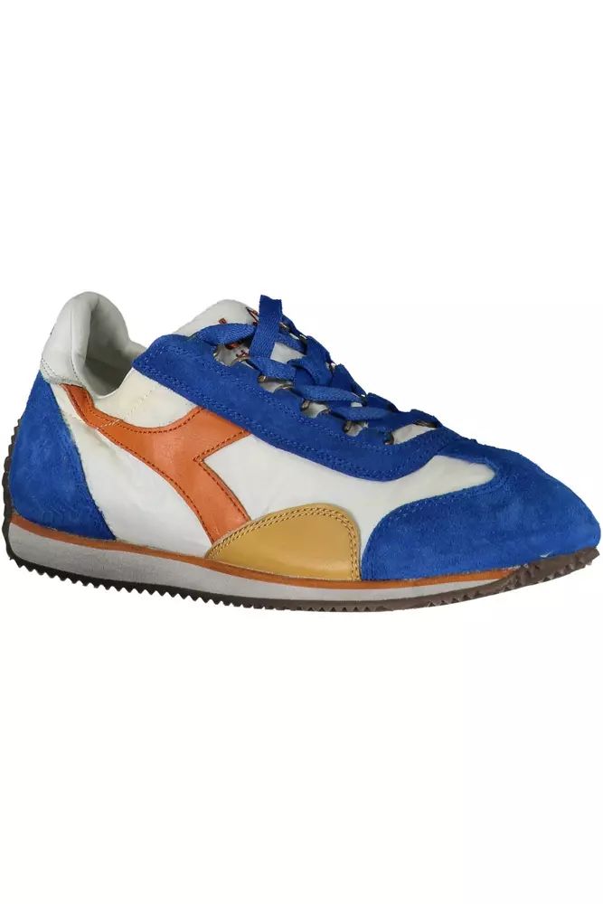Контрастные женские кроссовки Diadora Chic со шнуровкой, синий — фото 2