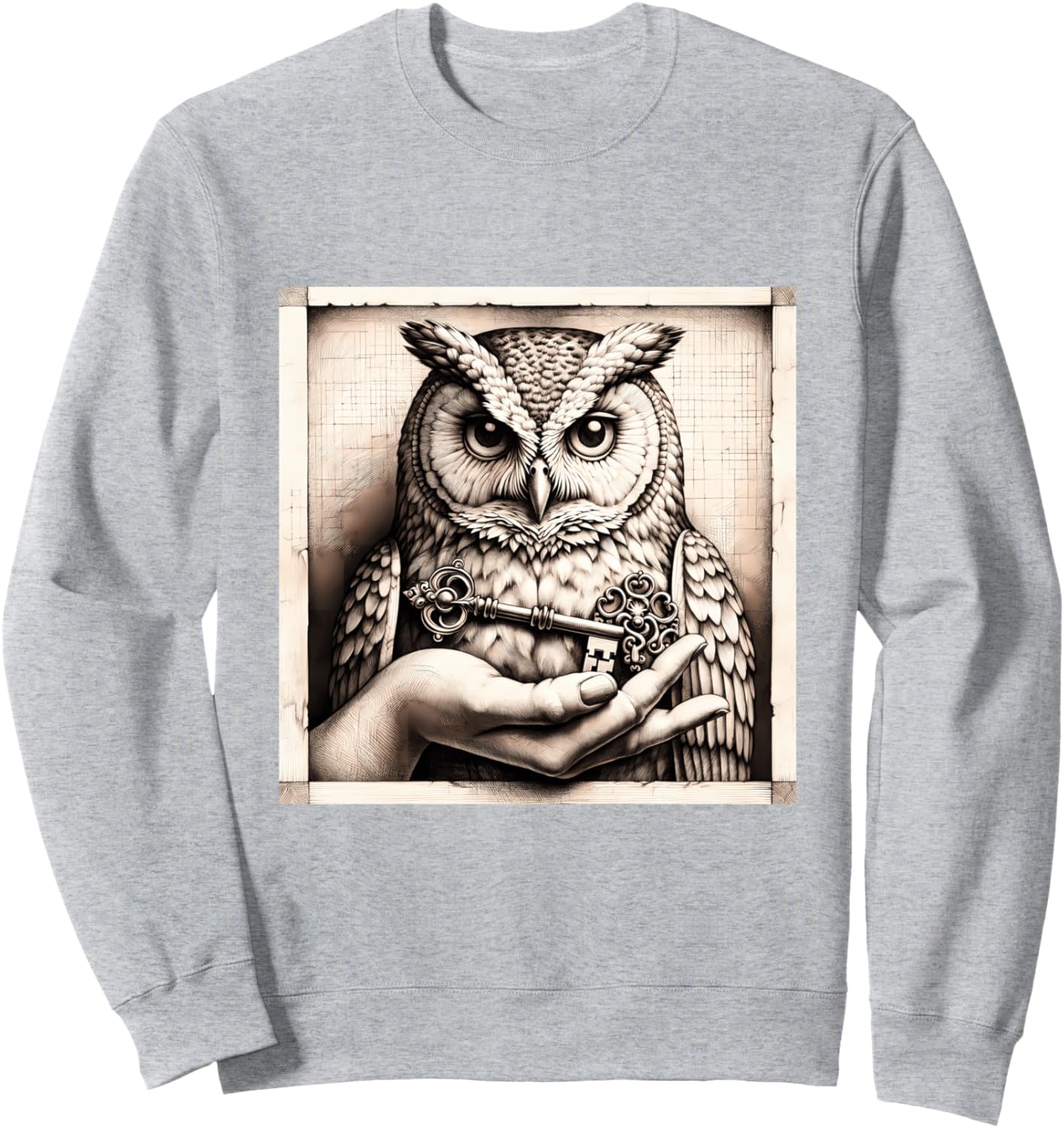 

Толстовка древнегреческая сова, яркая птица, гик, бохо, природа Owl Gifts And Shirts, серый