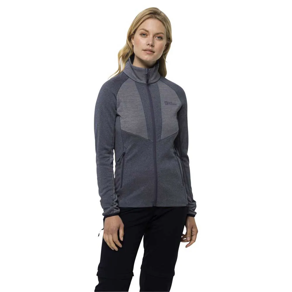 

Флис Jack Wolfskin Blattsteig full zip, серый