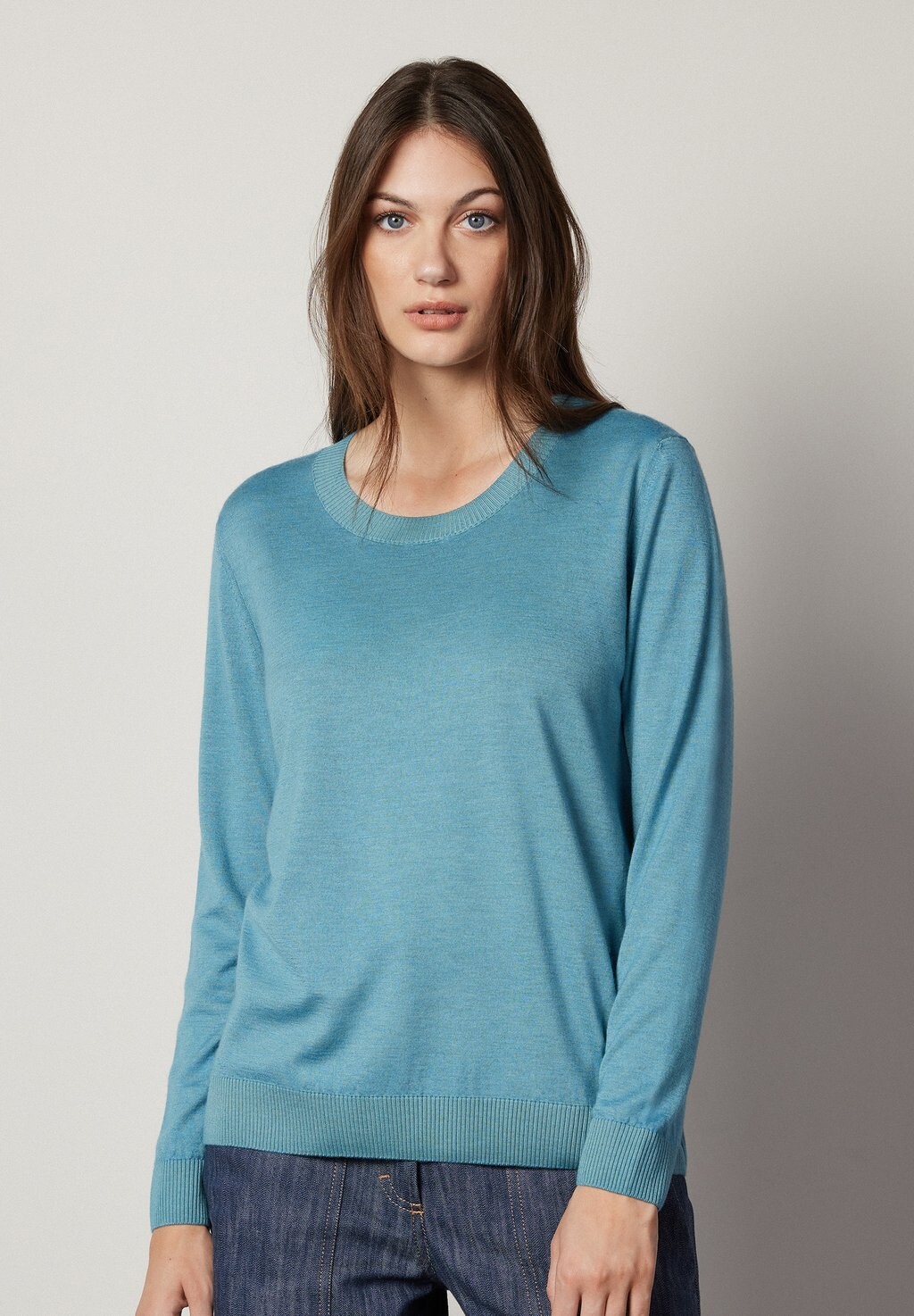 

Джемпер ULTRAFINE ROUND NECK Falconeri, синий