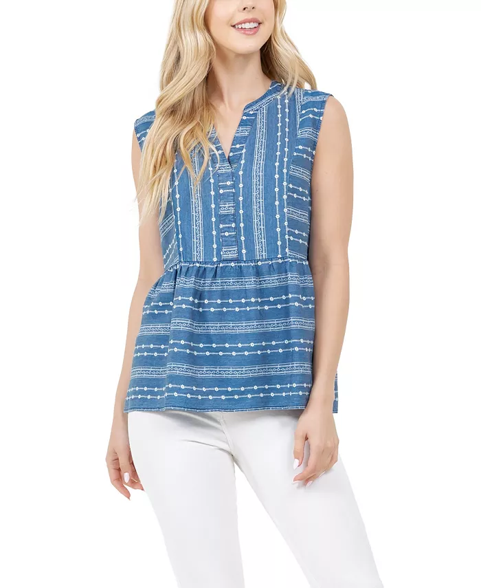 

Женский топ без рукавов с V-образным вырезом Fever, мультиколор