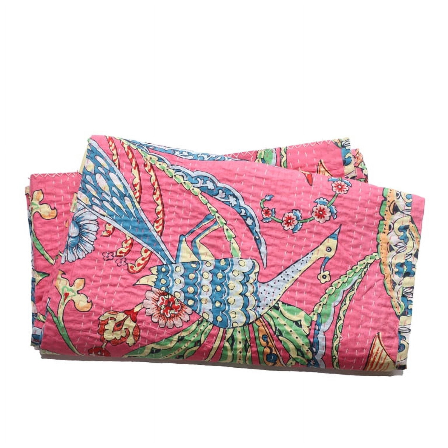 

Одеяло винтажное Kantha Ramdev Handicraft, розовый