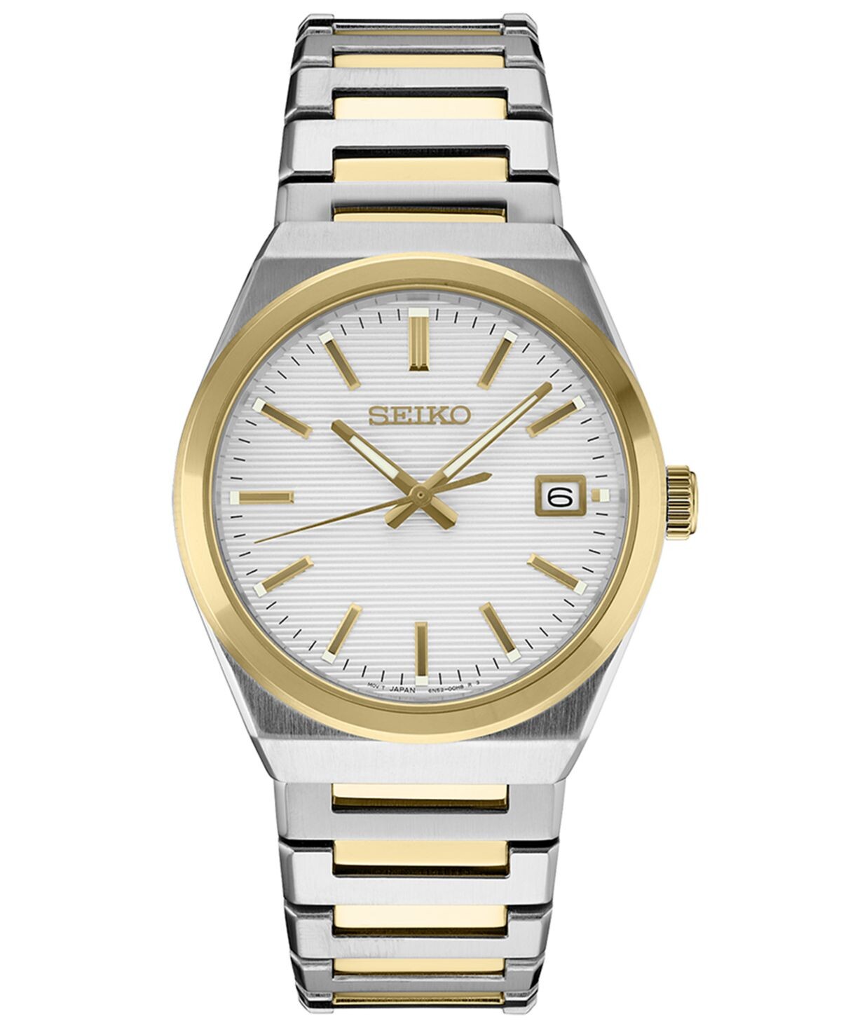 

Мужские двухцветные часы-браслет из нержавеющей стали Essentials 39 мм Seiko